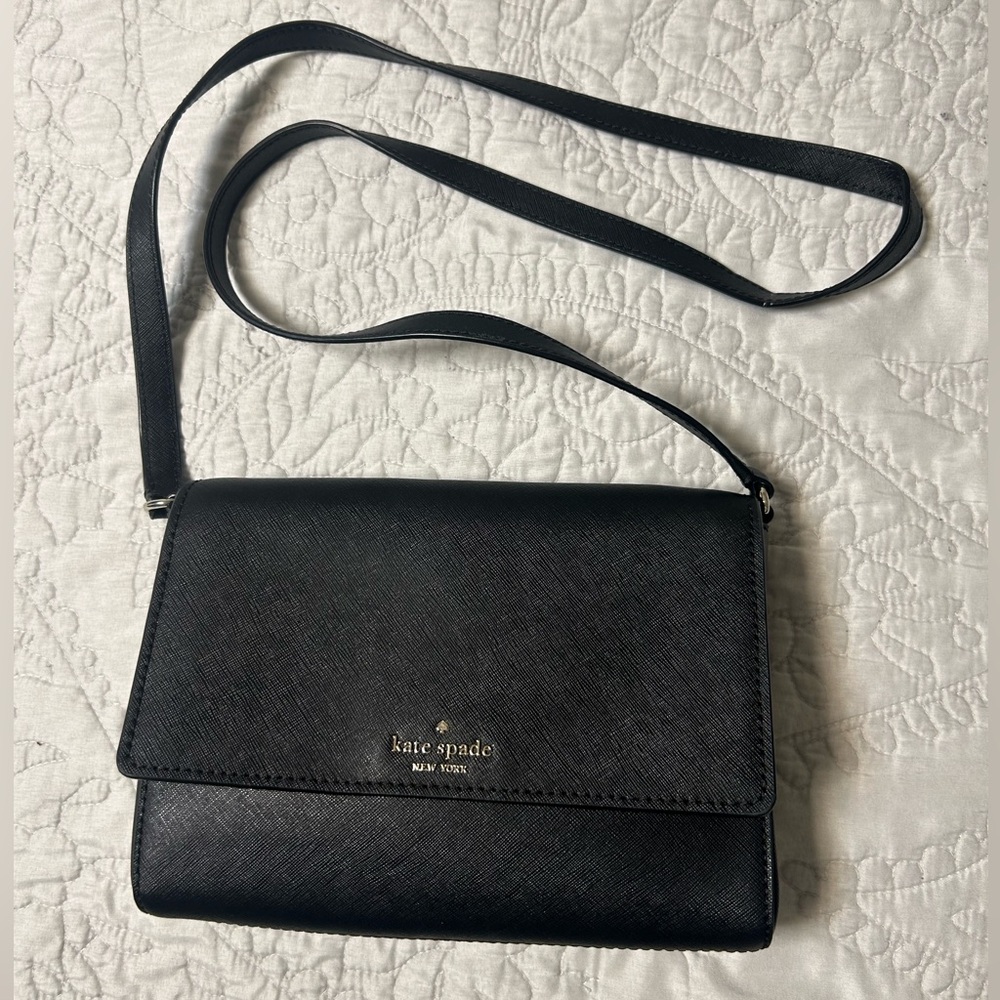 Kate Spade Black Structured Crossbody Bag (very good condition)